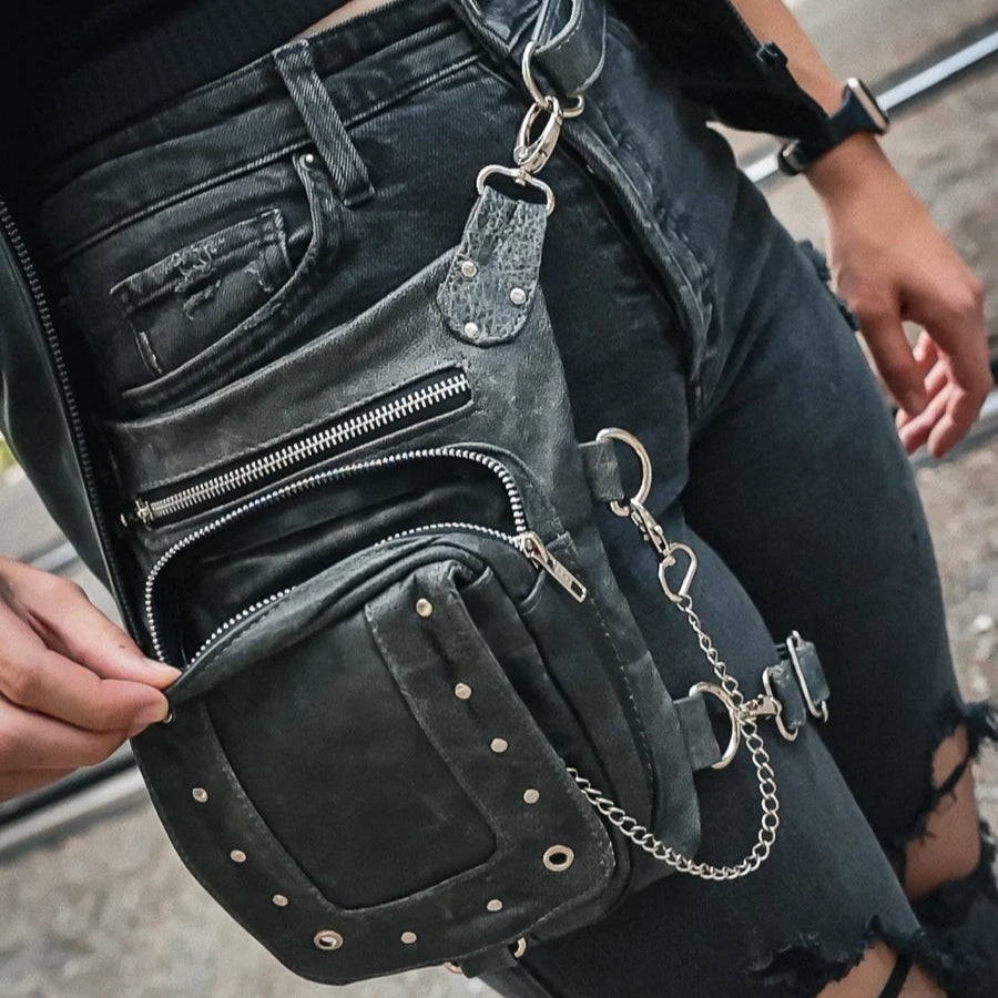 Ladies Leather Thigh Bag | Crossbody Bag