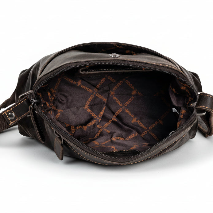 Greenwood Leather Crossbody Bag - Boutique of Leathers/Open Road