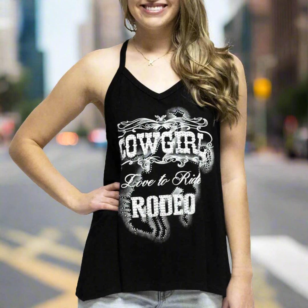 Liberty Wear Women's Cowgirl Rodeo Tank Top Women's Shirts & Tees Boutique of Leathers/Open Road