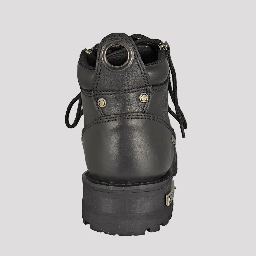 Milwaukee Leather Men's 6" Double Zip Lace Up Motorcycle Boots