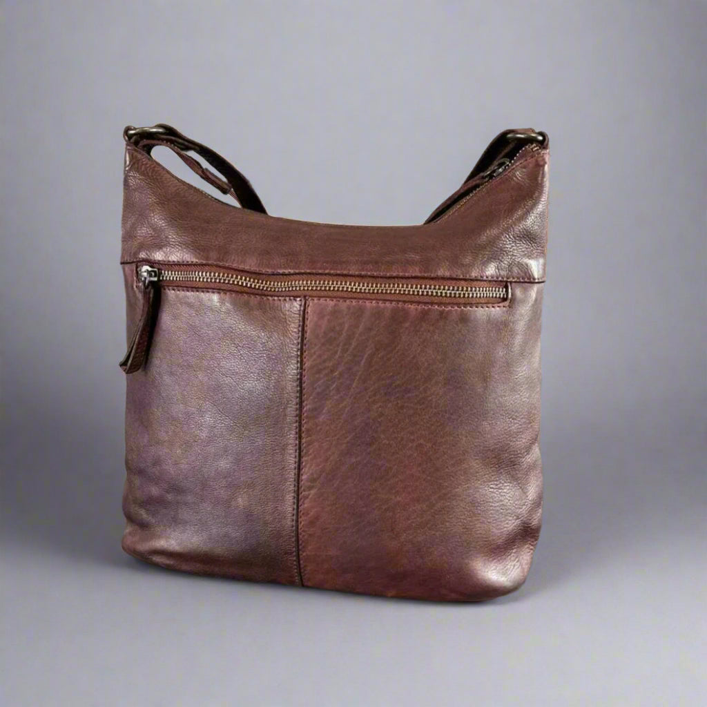 MET Floral Stitch Leather Tote with Adjustable Strap Handbags & Purses Boutique of Leathers/Open Road