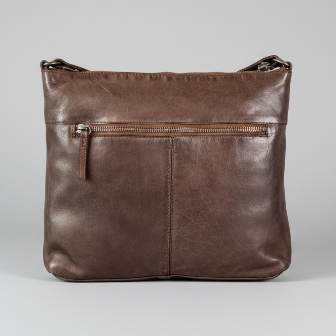 MET Leather Crossbody Bag with Dual Zipper Pockets - Boutique of Leathers/Open Road