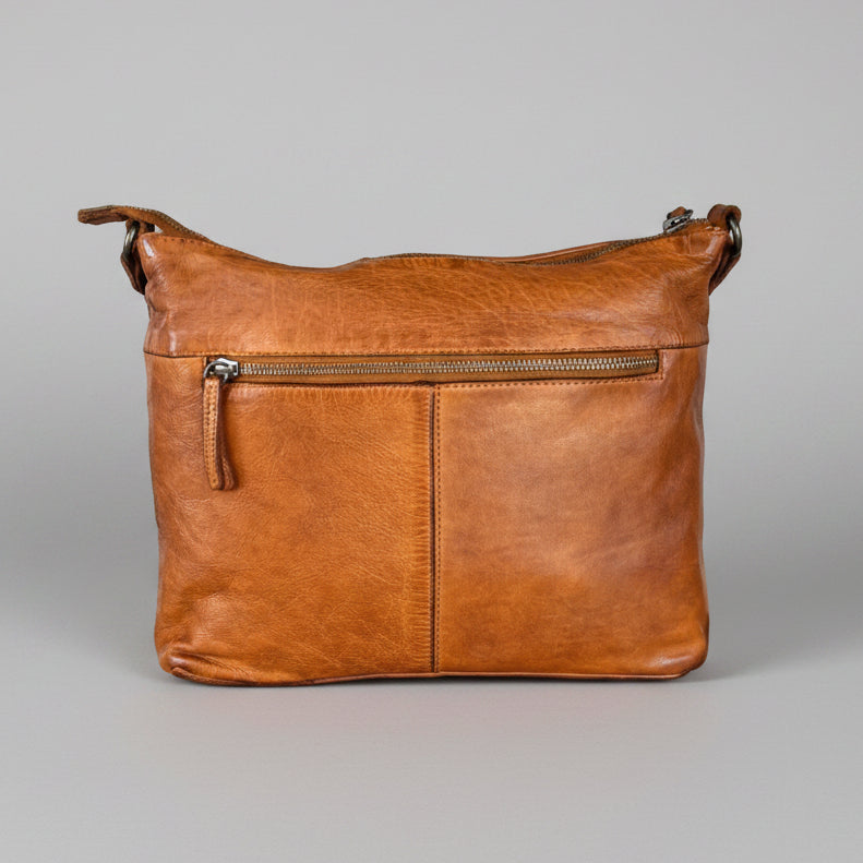 MET Leather Crossbody Bag with Dual Zipper Pockets - Boutique of Leathers/Open Road