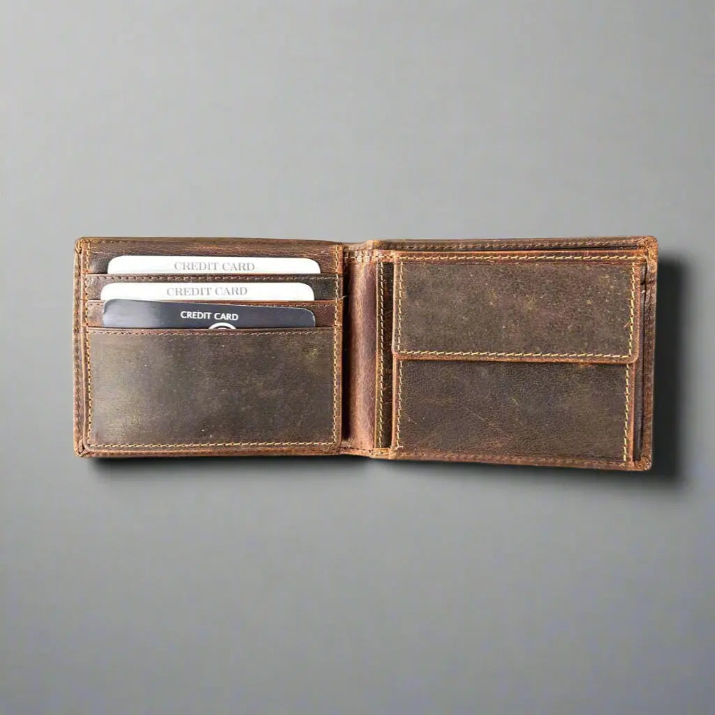 MET Men's Leather Wallet with Coin Pocket Men's Wallets Boutique of Leathers/Open Road