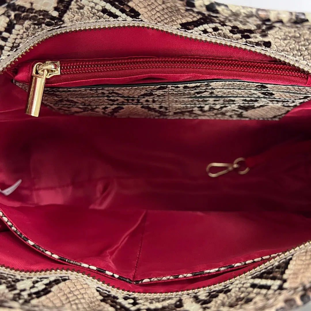 MET One Handled Leather Snake Print Handbag Handbags & Purses Boutique of Leathers/Open Road