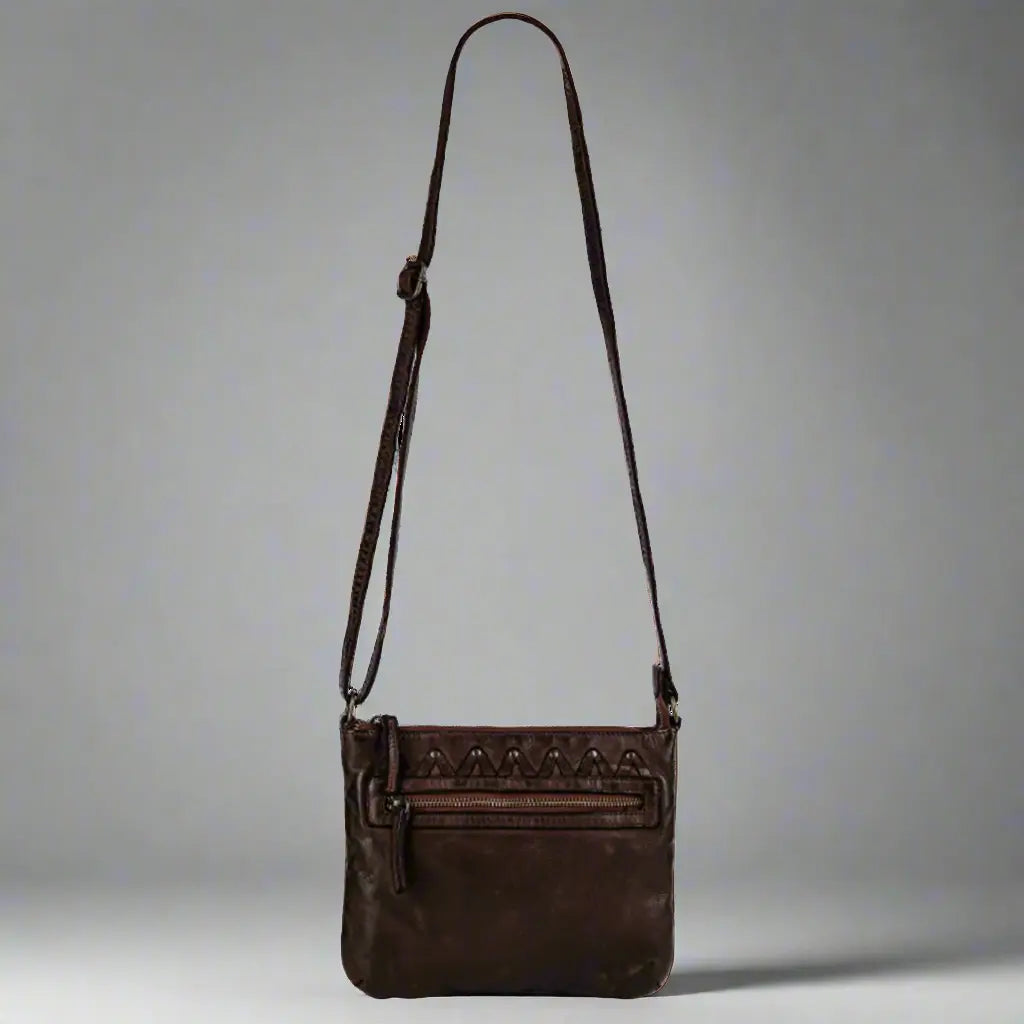 MET V Stitch Crossbody Leather Bag Handbags & Purses Boutique of Leathers/Open Road