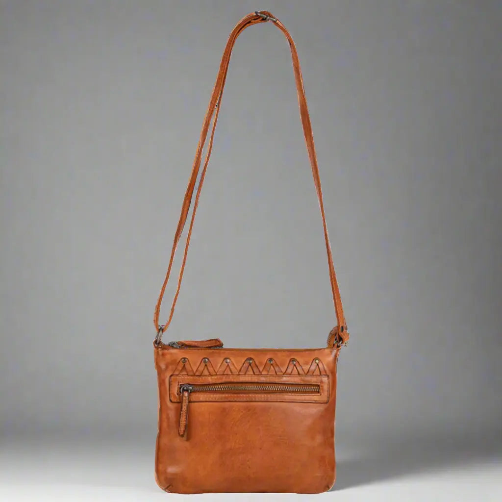 MET V Stitch Crossbody Leather Bag Handbags & Purses Boutique of Leathers/Open Road