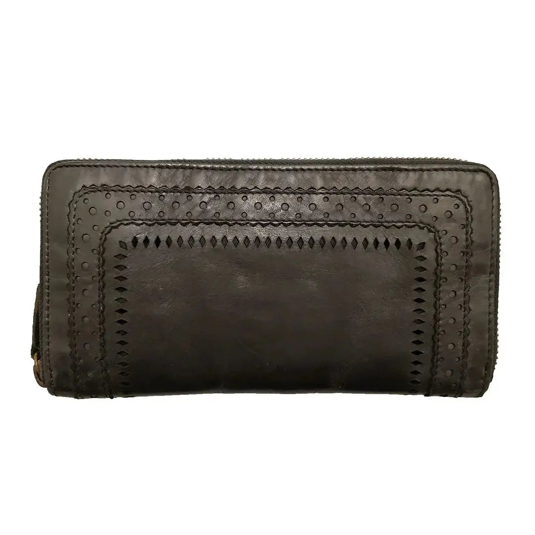 MET Women's Zip Around Leather Wallet Women's Wallets Boutique of Leathers/Open Road