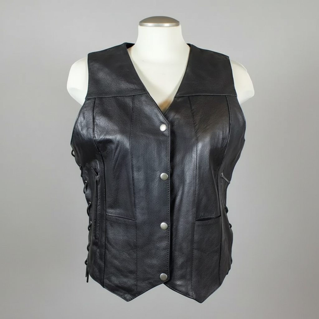 Open Road Women's Leather Gunslinger Vest Women's Vests Boutique of Leathers/Open Road
