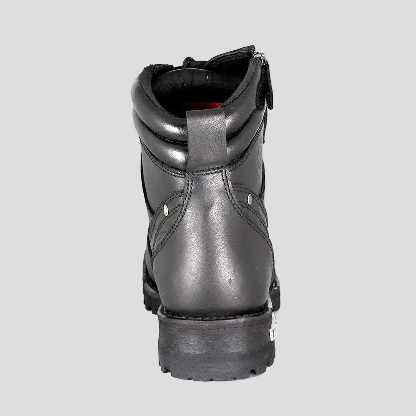 Milwaukee Leather Men's 6" Milwaukee Side Zip Lace Up Motorcycle Boots - Boutique of Leathers/Open Road