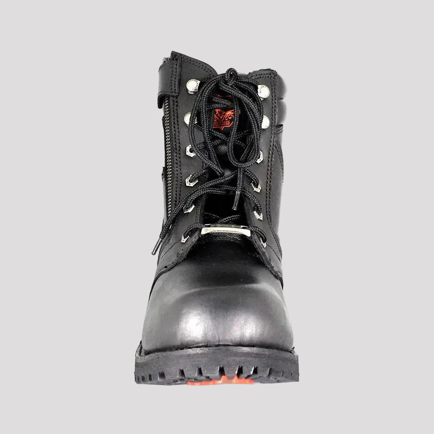 Milwaukee Leather Men's 6" Milwaukee Side Zip Lace Up Motorcycle Boots - Boutique of Leathers/Open Road