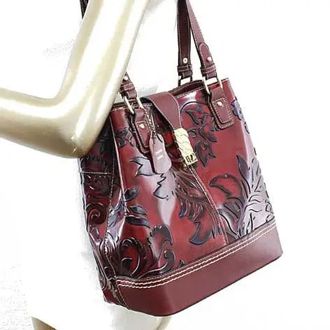 Marc Chantel Hadley Embossed Tooled Leather Bag Handbags & Purses Boutique of Leathers/Open Road