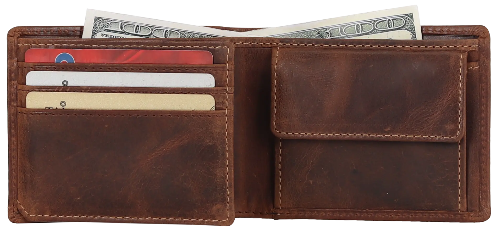 Men's 6 Card Slot Leather Wallet Men's Wallets Boutique of Leathers/Open Road