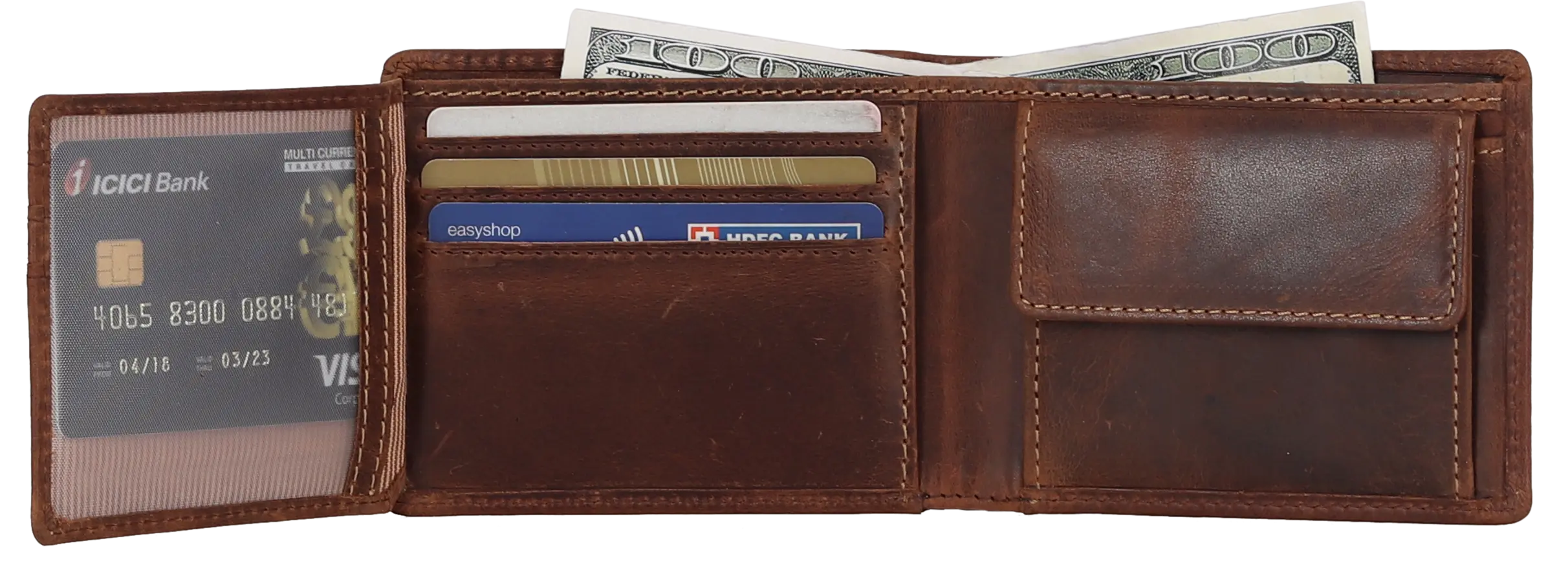 Men's 6 Card Slot Leather Wallet Men's Wallets Boutique of Leathers/Open Road