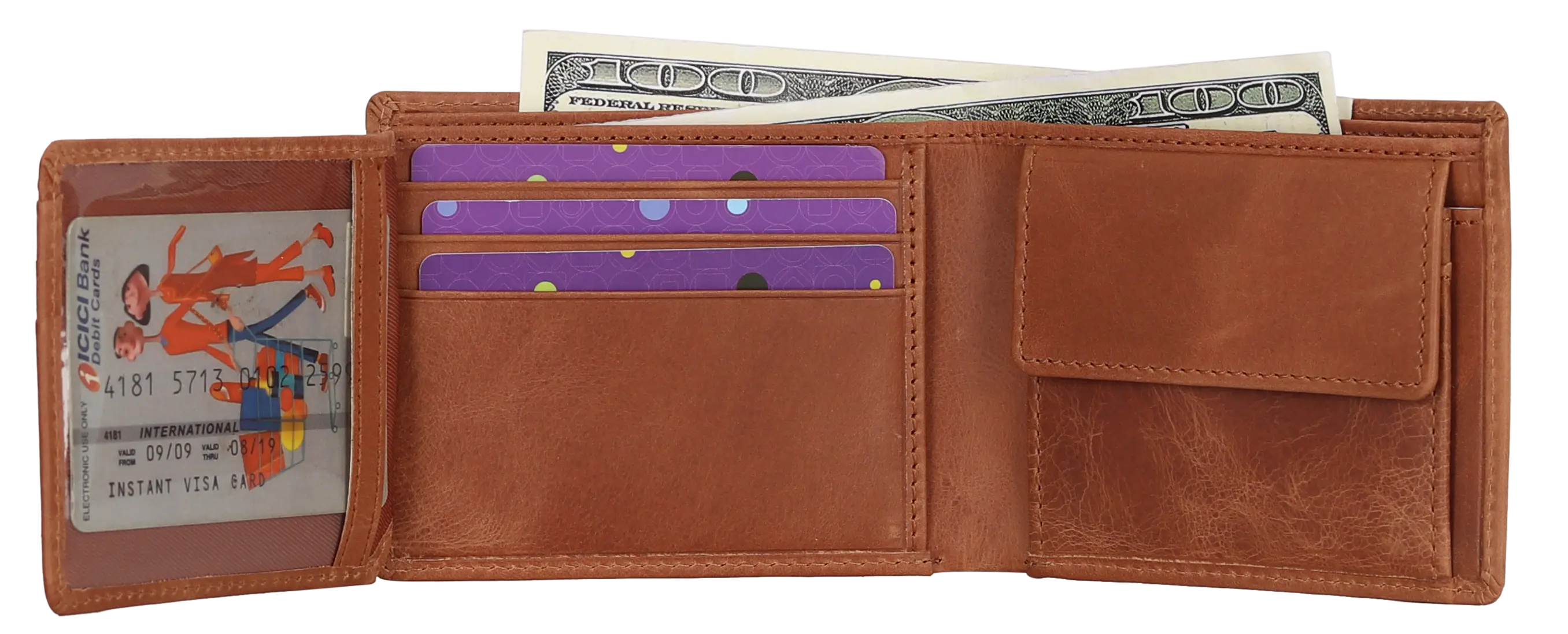 Men's 8 Card Slot Leather Wallet Men's Wallets Boutique of Leathers/Open Road