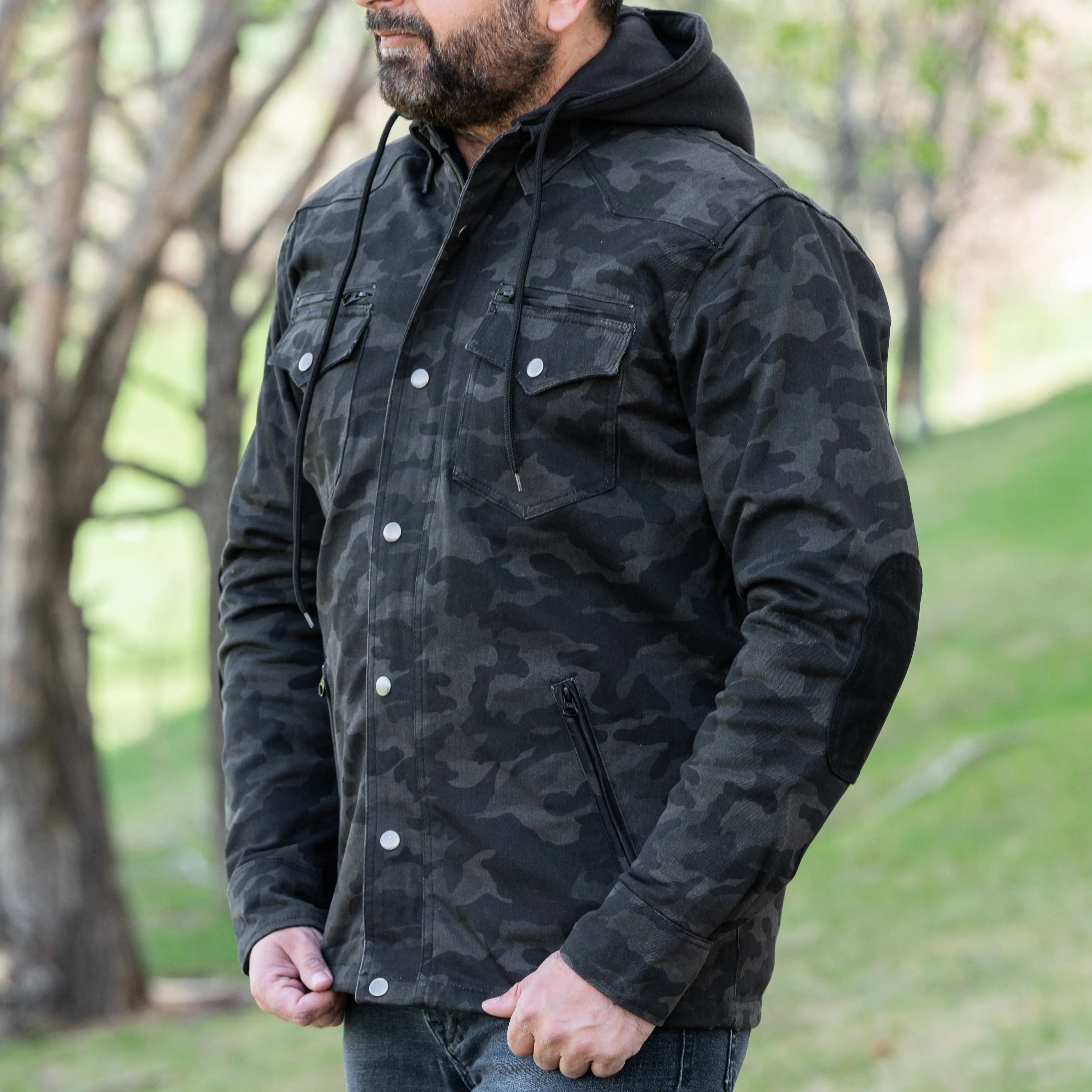 Men's Armored Biker Shirt with Extra Protection Men's Armoured Shirts Boutique of Leathers/Open Road