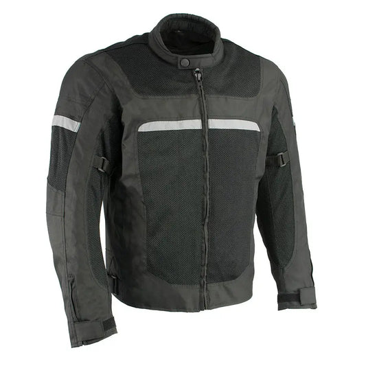 Milwaukee Leather Men's Mesh & Nylon Combo Racer Jacket Men's Motorcycle Jackets Boutique of Leathers/Open Road