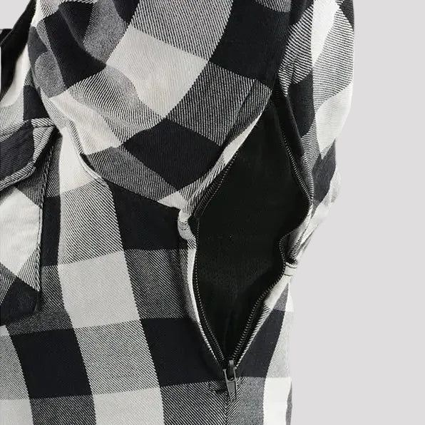 Milwaukee Leather Men's Plaid Flannel Armored Shirt Jacket Men's Armoured Shirts Boutique of Leathers/Open Road