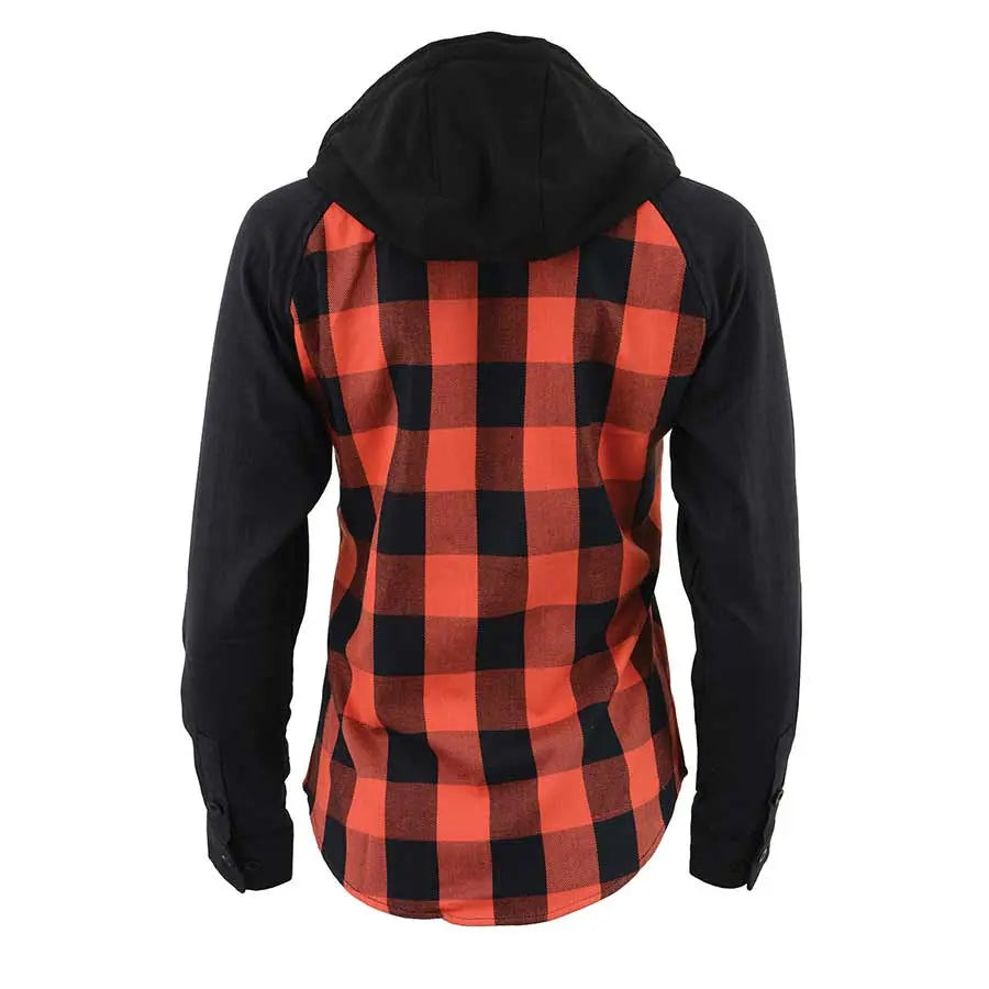 Milwaukee Leather Women's Armoured Plaid Hooded Shirt - Boutique of Leathers/Open Road