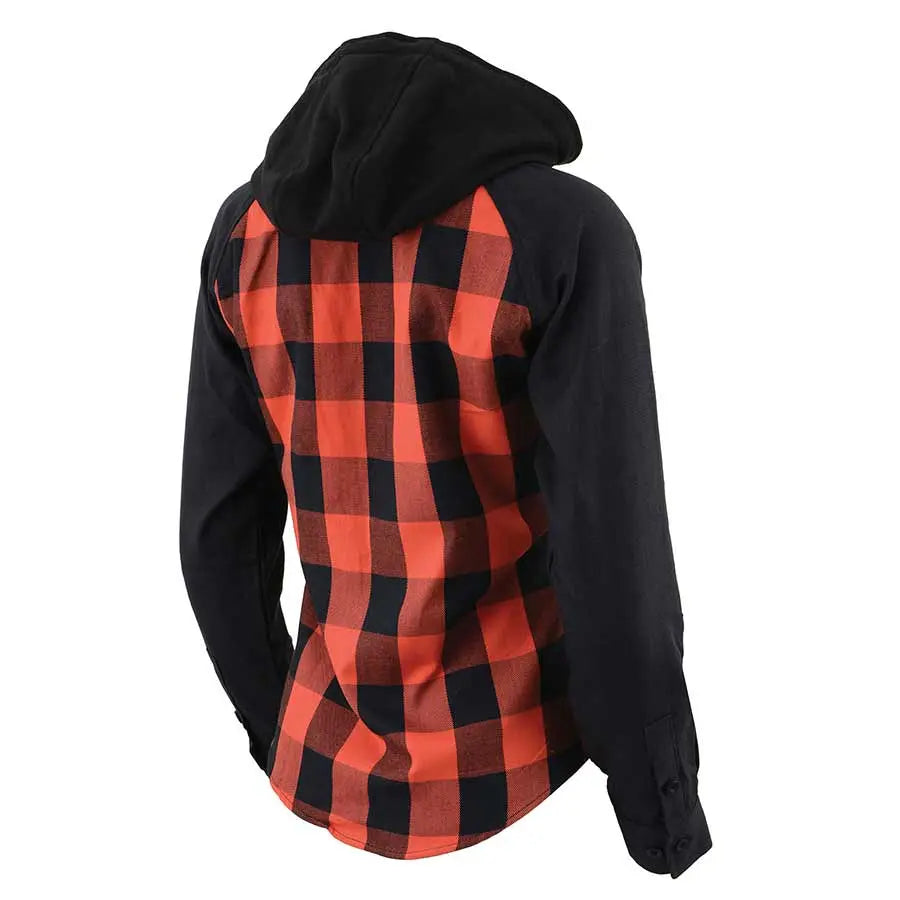 Milwaukee Leather Women's Armoured Plaid Hooded Shirt - Boutique of Leathers/Open Road