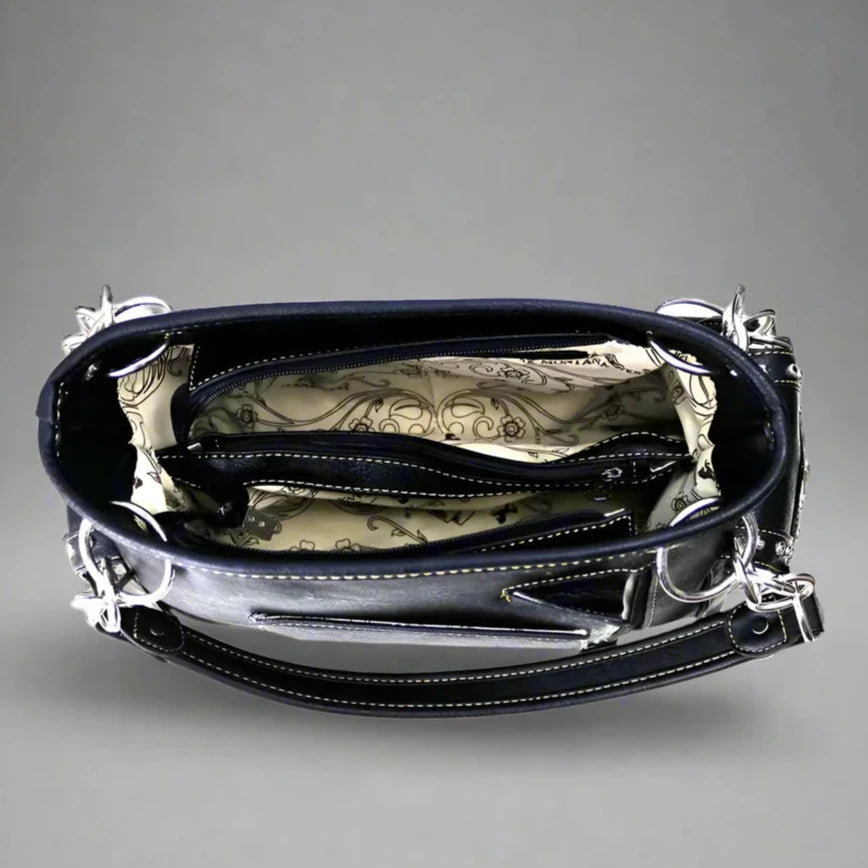 Montana West Sugar Skull Embroidered Handbag Boutique of