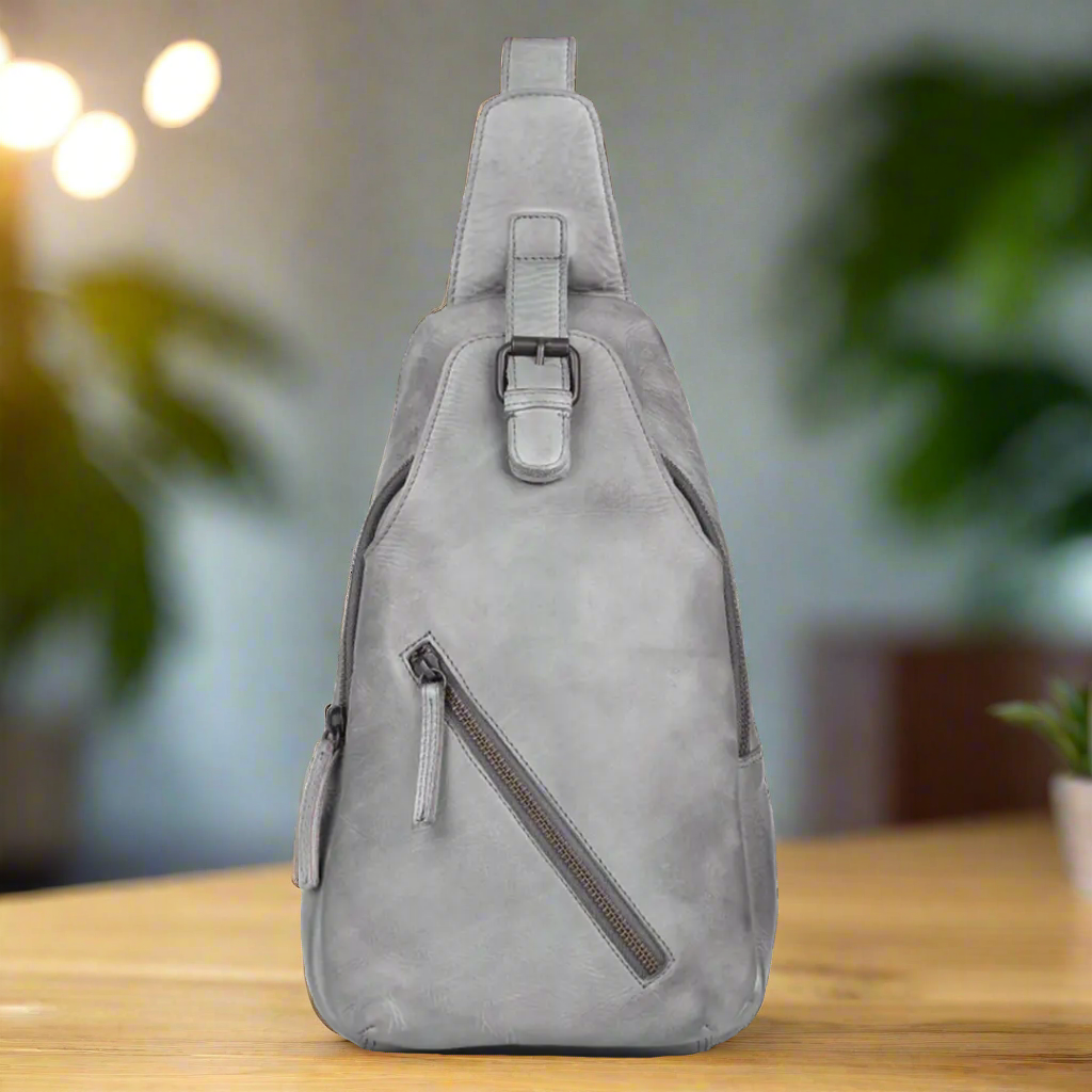 Leather one shoulder backpack hotsell
