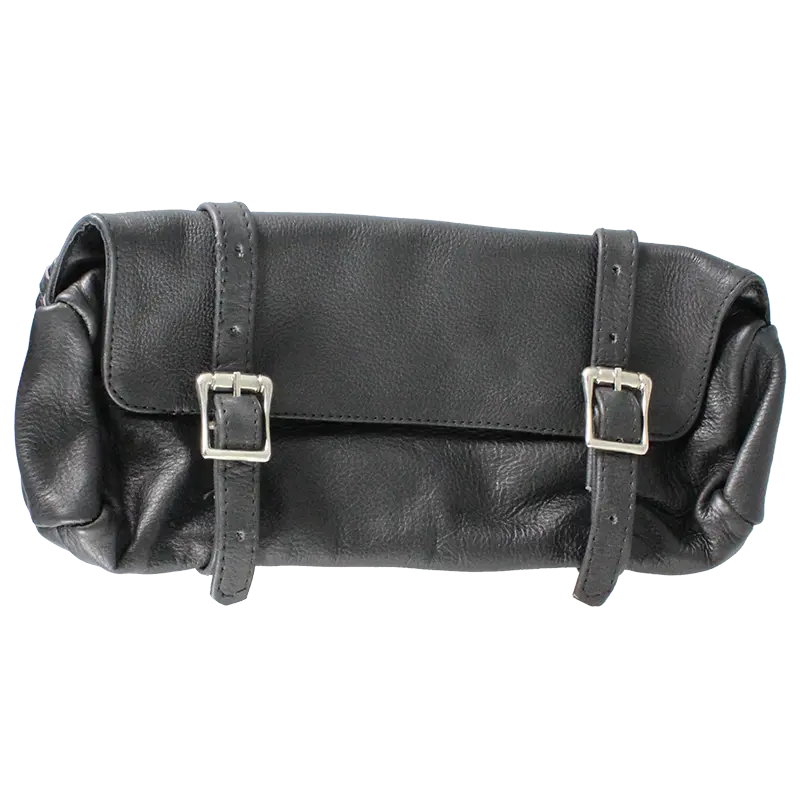 Open Road Double Buckle Small Leather Tool Bag