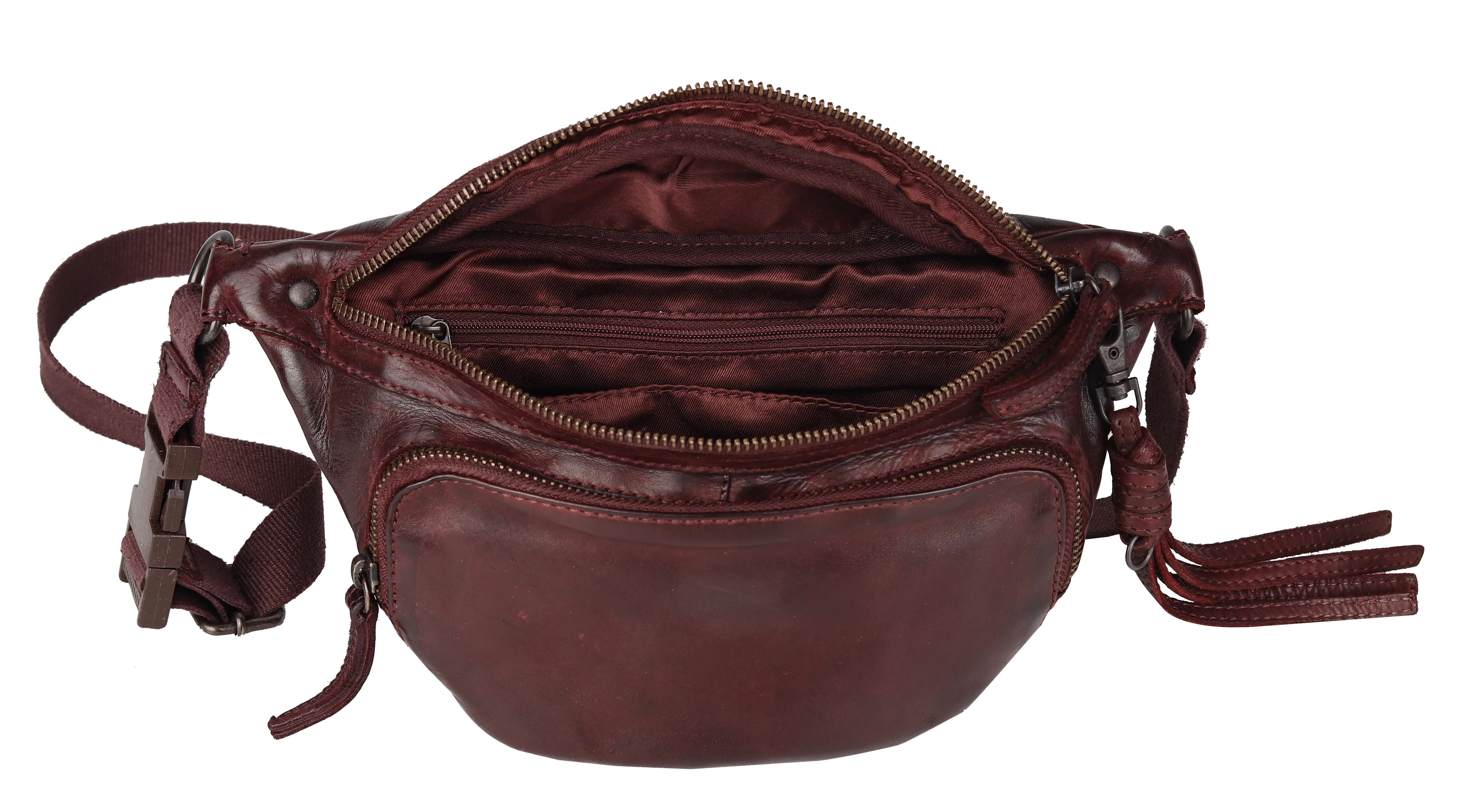 BOL/Open Road Front Zip Leather Belt Bag Backpacks & Messenger Bags Boutique of Leathers/Open Road