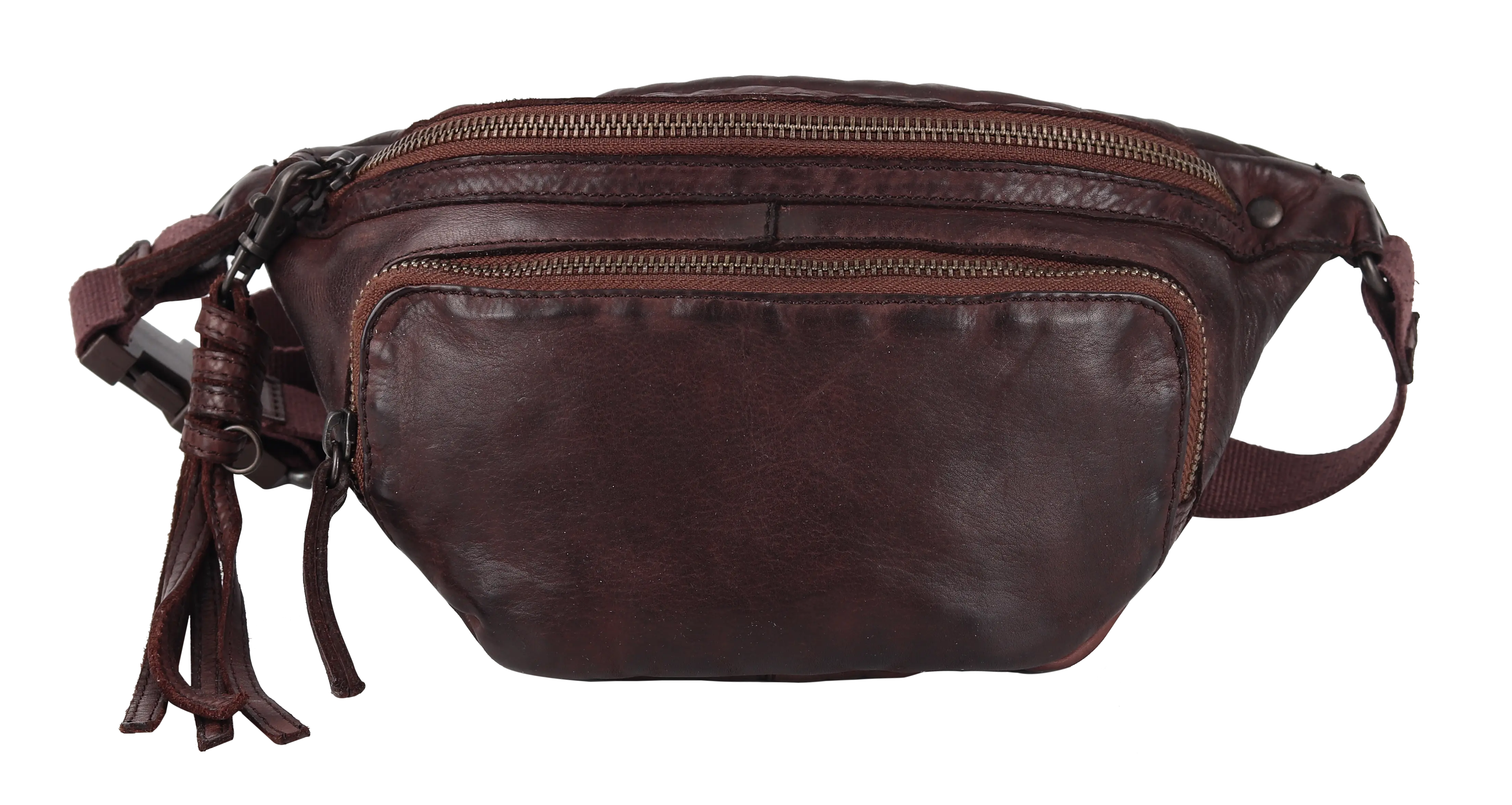 BOL/Open Road Front Zip Leather Belt Bag Backpacks & Messenger Bags Boutique of Leathers/Open Road