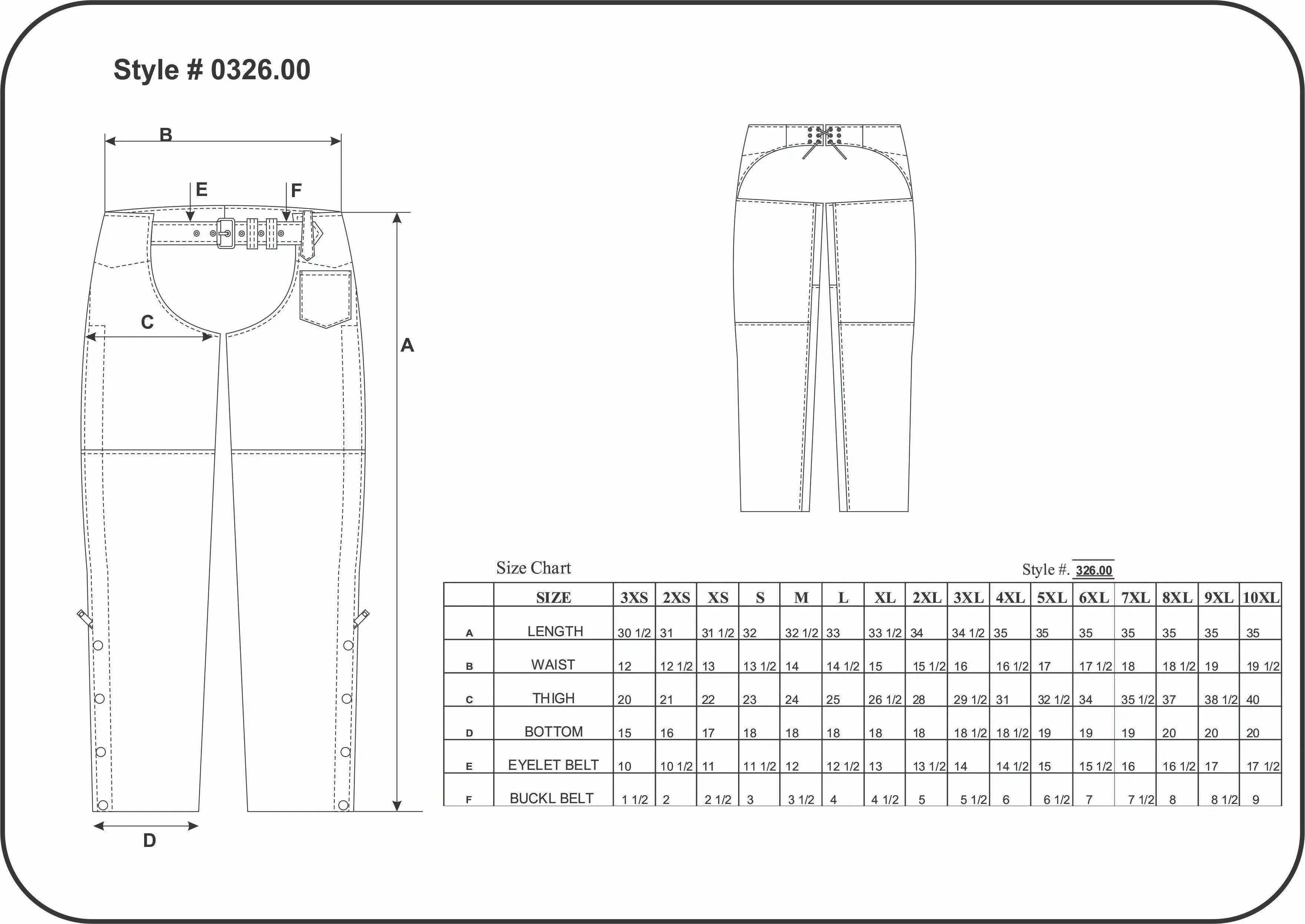 Open Road Heavy Duty Leather Chaps Motorcycle Chaps Boutique of Leathers/Open Road