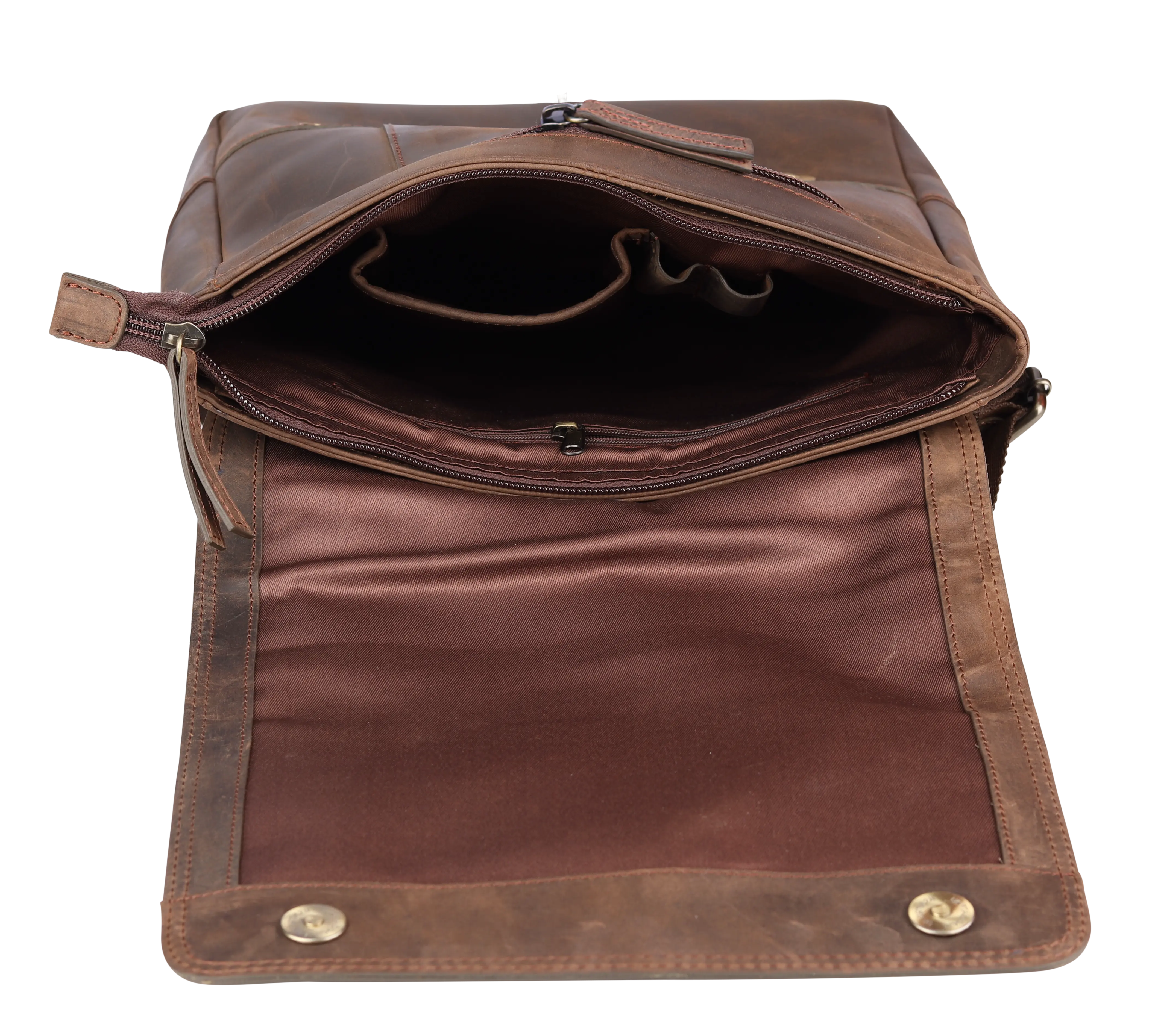 BOL/Open Road Hunter Leather Messanger Bag Backpacks & Messenger Bags Boutique of Leathers/Open Road