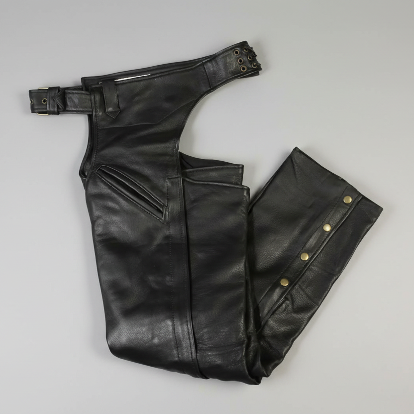 Open Road Men's 2 Pocket Premium Leather Chaps - Boutique of Leathers/Open Road
