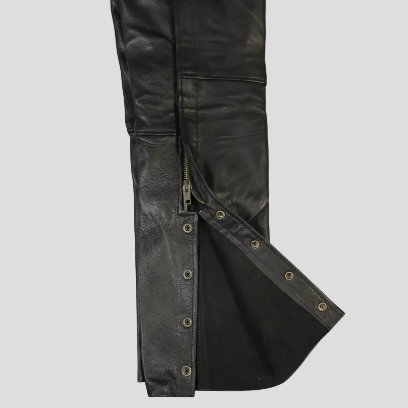 Open Road Men's 2 Pocket Premium Leather Chaps - Boutique of Leathers/Open Road