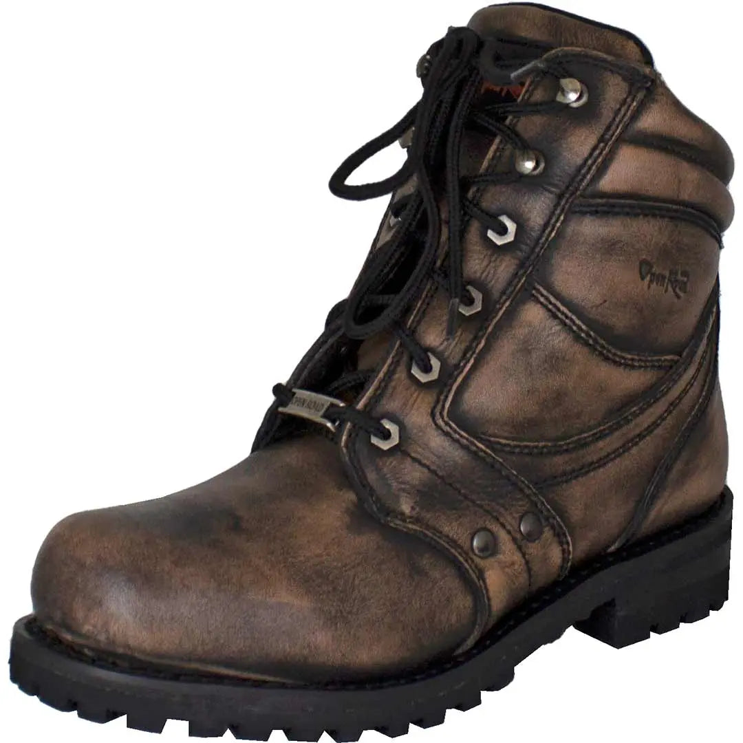 Open Road Men s Lace Up Motorcycle Boots