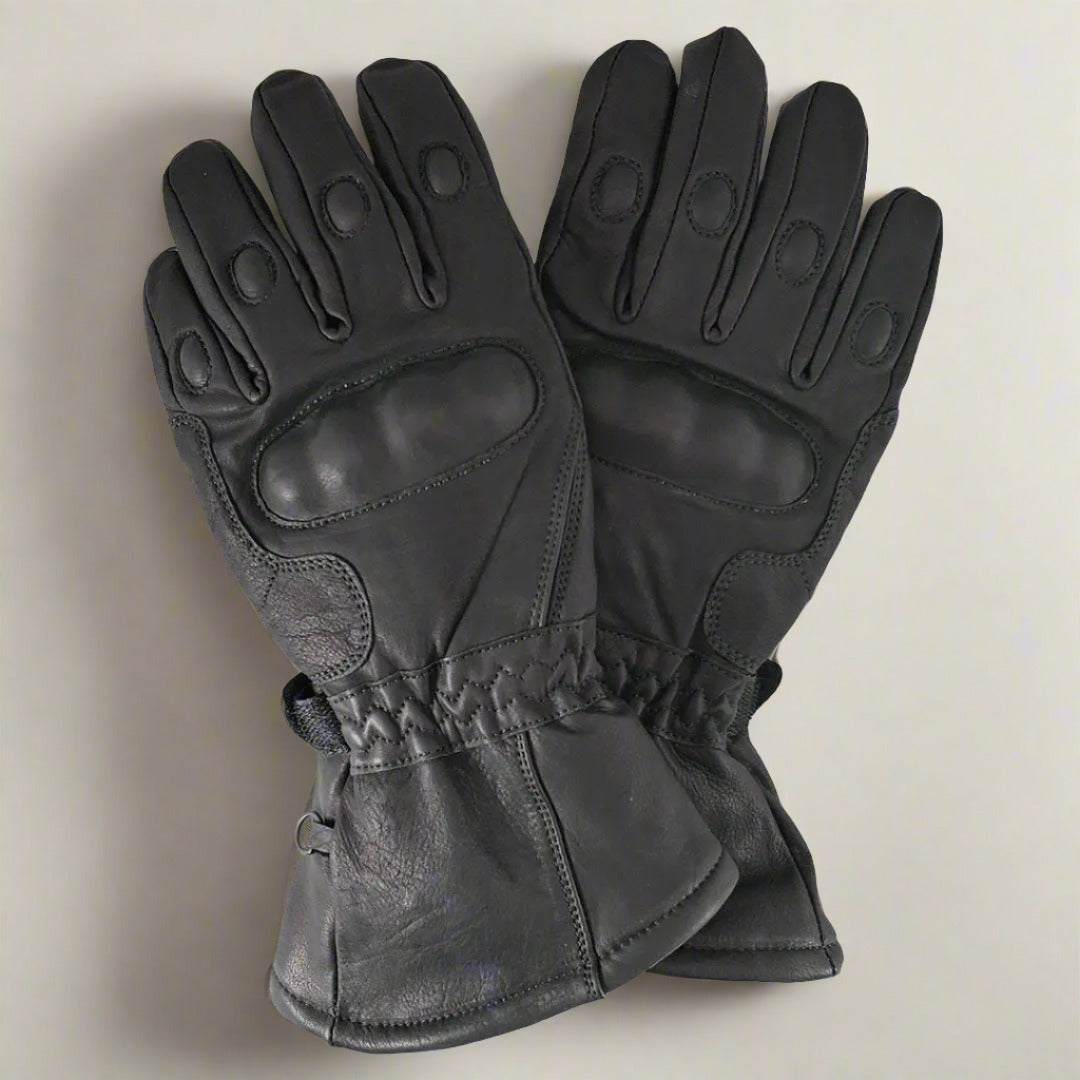 Open Road Men's Armored Gauntlet Leather Motorcycle Gloves - Boutique of Leathers/Open Road