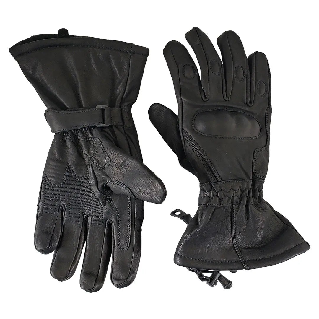 Open Road Men's Armored Gauntlet Leather Motorcycle Gloves - Boutique of Leathers/Open Road