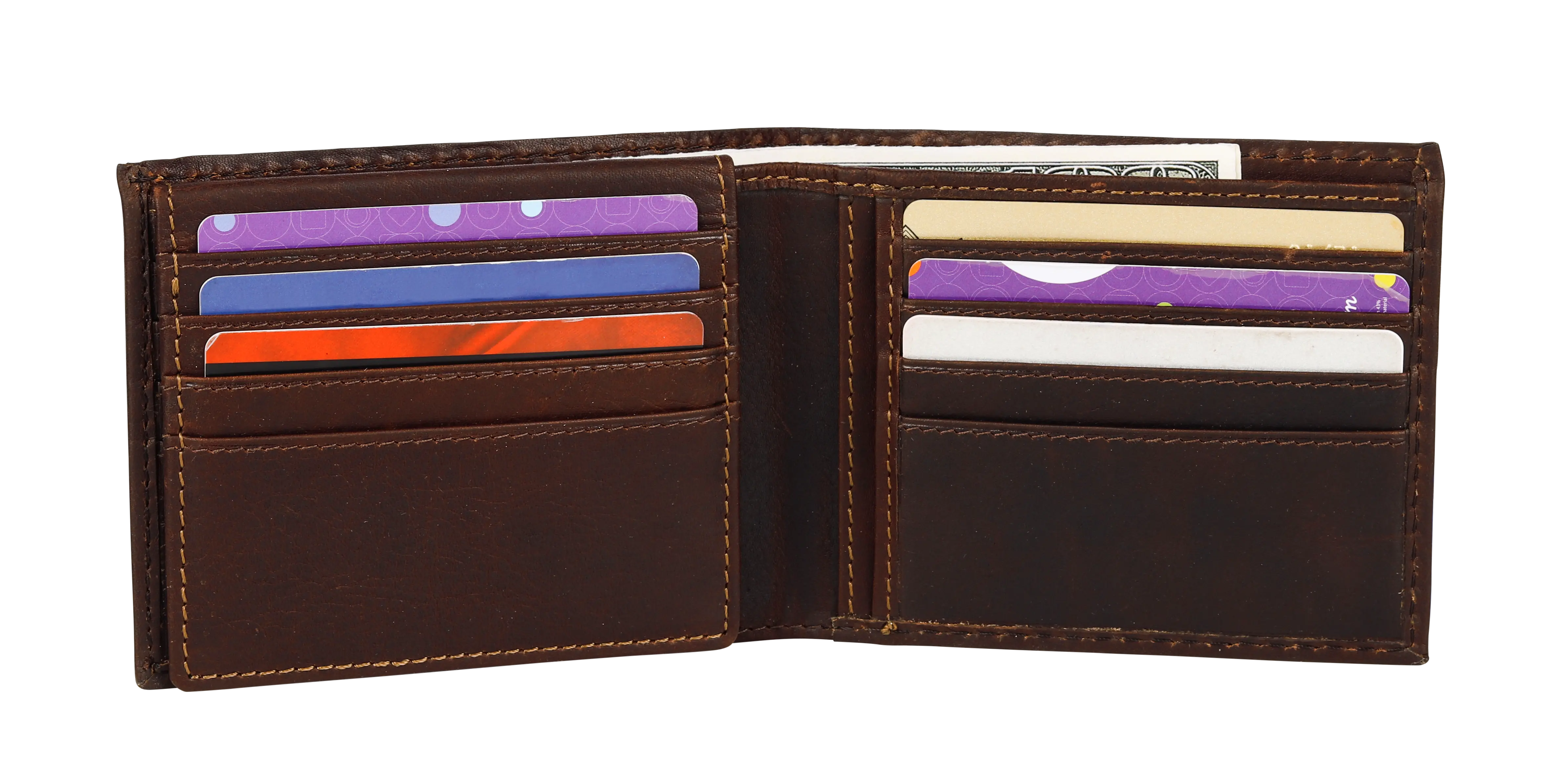 BOL/Open Road Men's Bifold Flip Up RFID Leather Wallet Men's Wallets Boutique of Leathers/Open Road