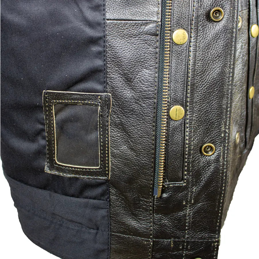 Open Road Men's Distressed Leather Club Vest Men's Vests Boutique of Leathers/Open Road