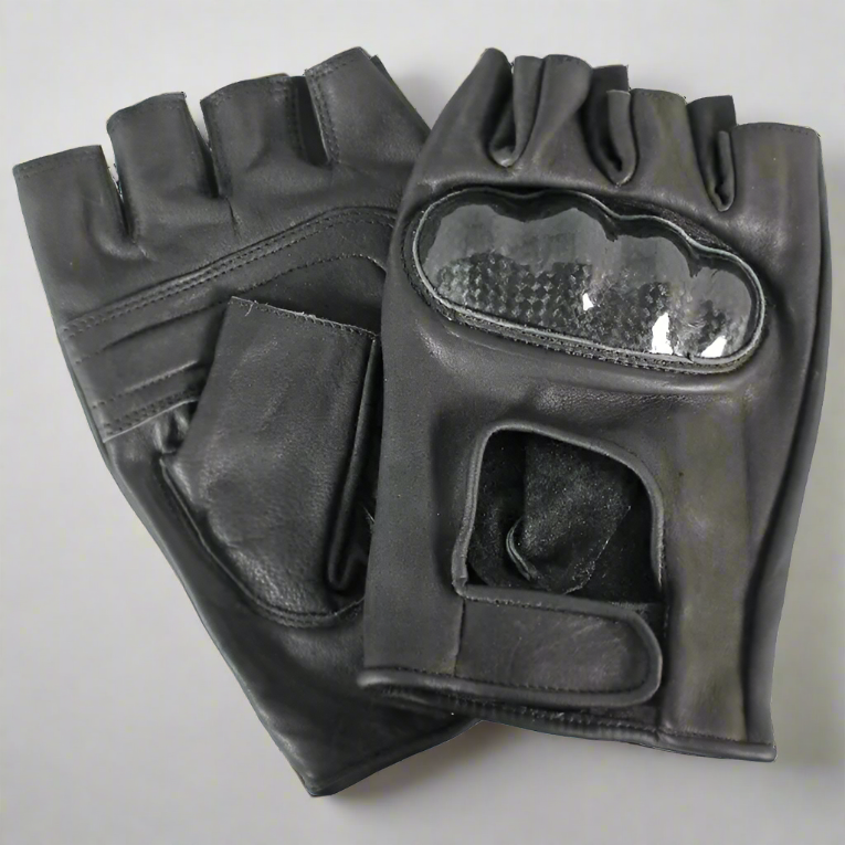 Open Road Men's Fingerless  Leather Motorcycle Gloves - Boutique of Leathers/Open Road