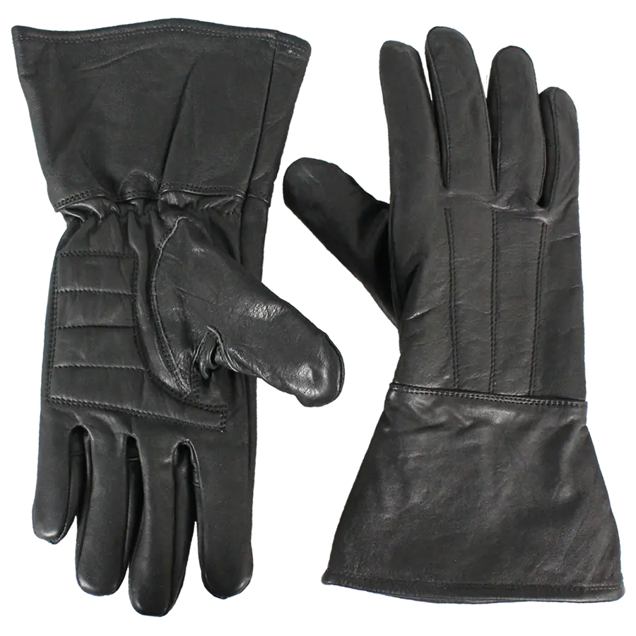 Open Road Men's Gauntlet Leather Motorcycle Gloves - Boutique of Leathers/Open Road
