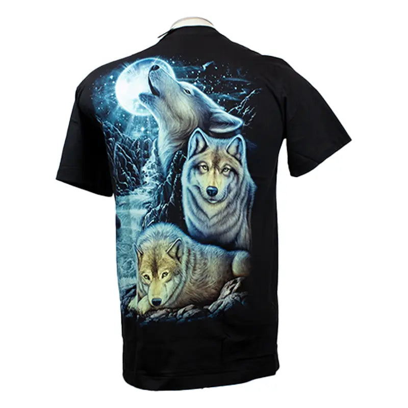 BOL/Open Road Men's Glow In The Dark Howling Wolf T-Shirt Men's Shirts & Tees Boutique of Leathers/Open Road