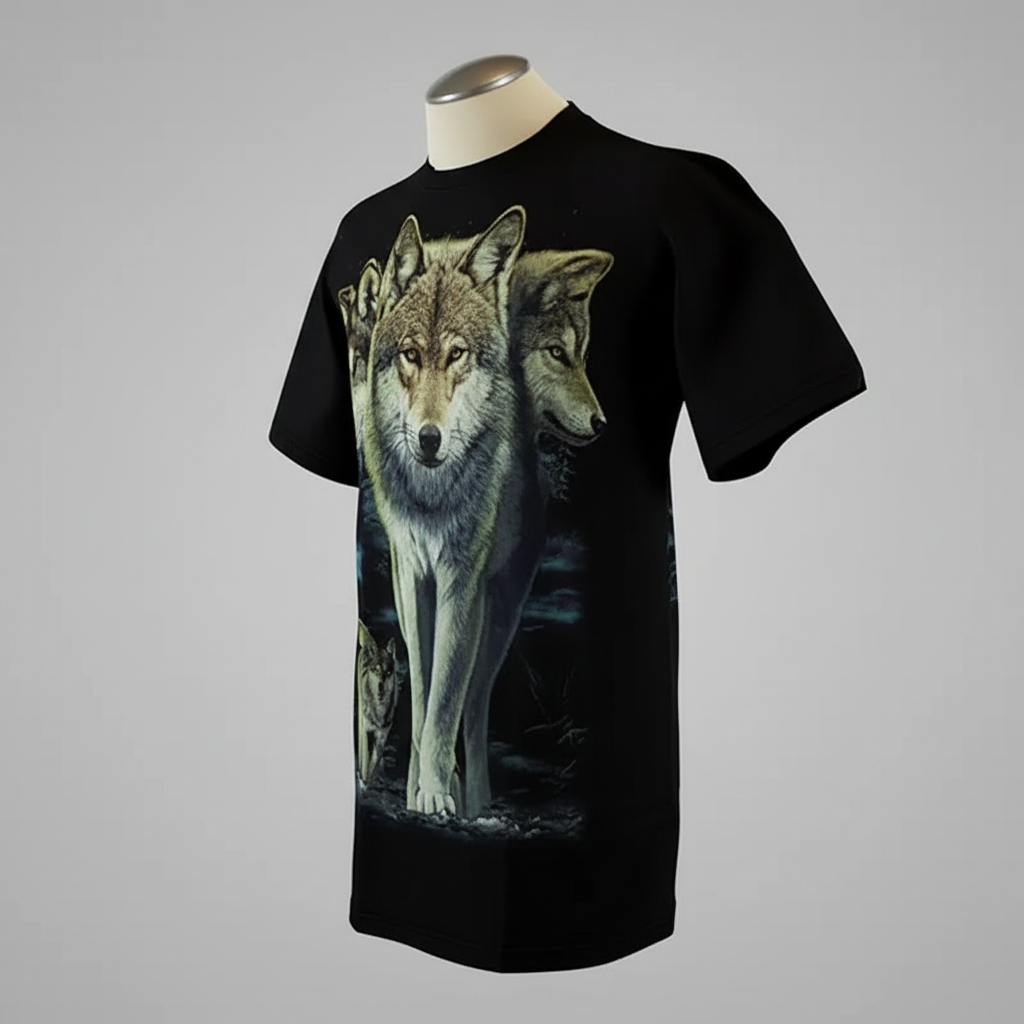 BOL/Open Road Men's Glow In The Dark Wolf T-Shirt Men's Shirts & Tees Boutique of Leathers/Open Road