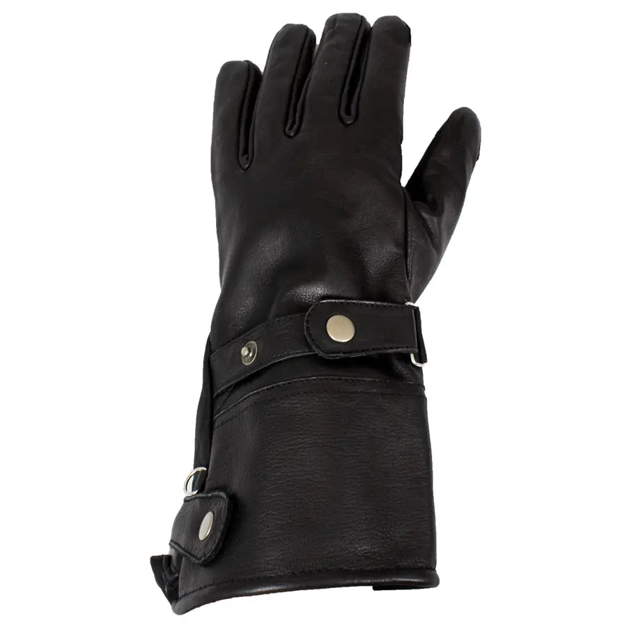 Open Road Men's Leather Gauntlet Riding Gloves Men's Motorcycle Gloves Boutique of Leathers/Open Road
