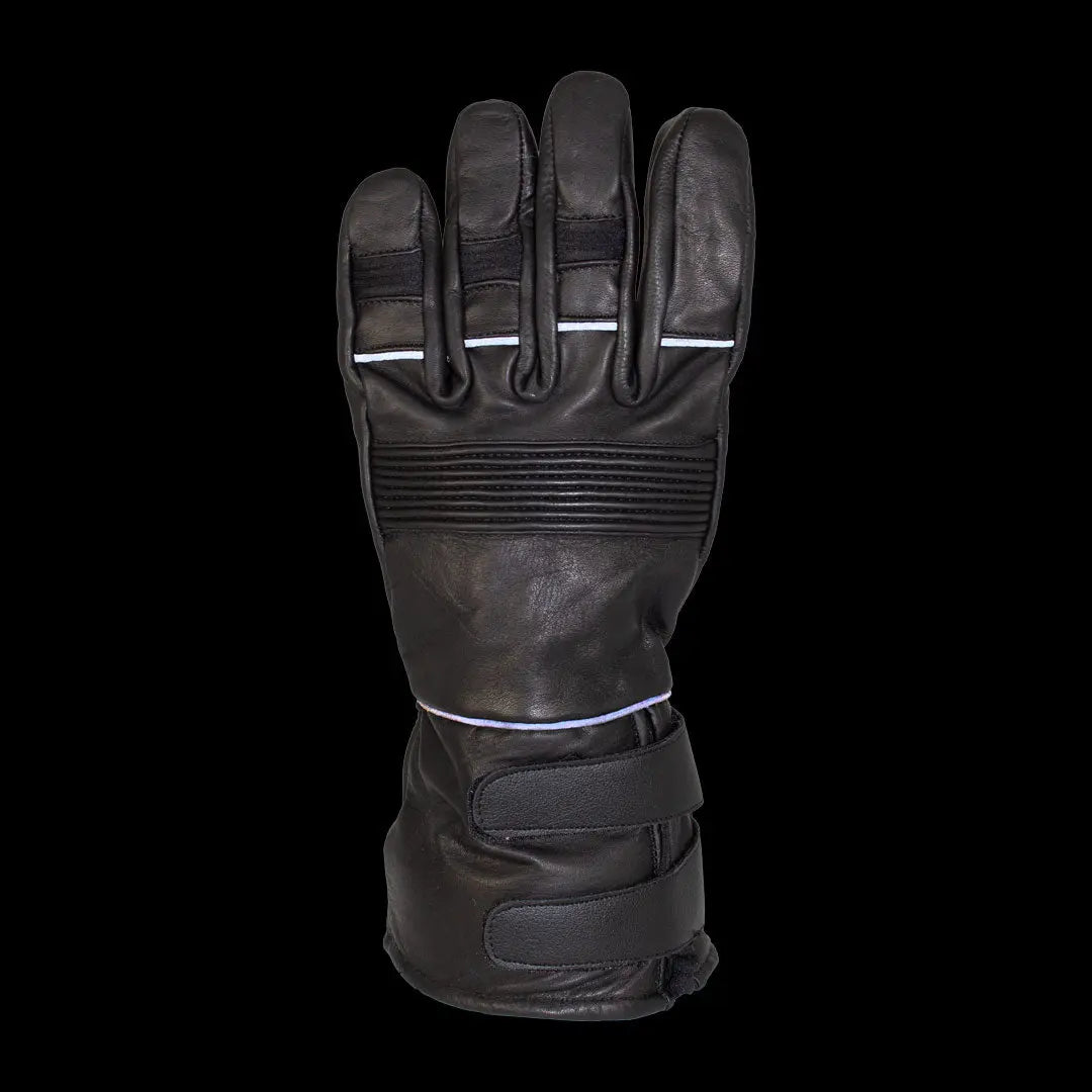 Open Road Men's Leather Motorcycle Gauntlet with Reflective Trim Men's Motorcycle Gloves Boutique of Leathers/Open Road