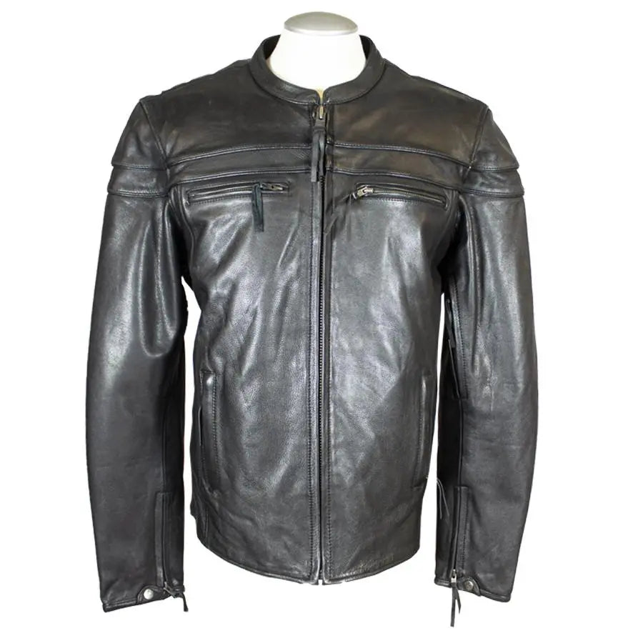 Open Road Men's Maverick Leather Motorcycle Jacket - Boutique of Leathers/Open Road