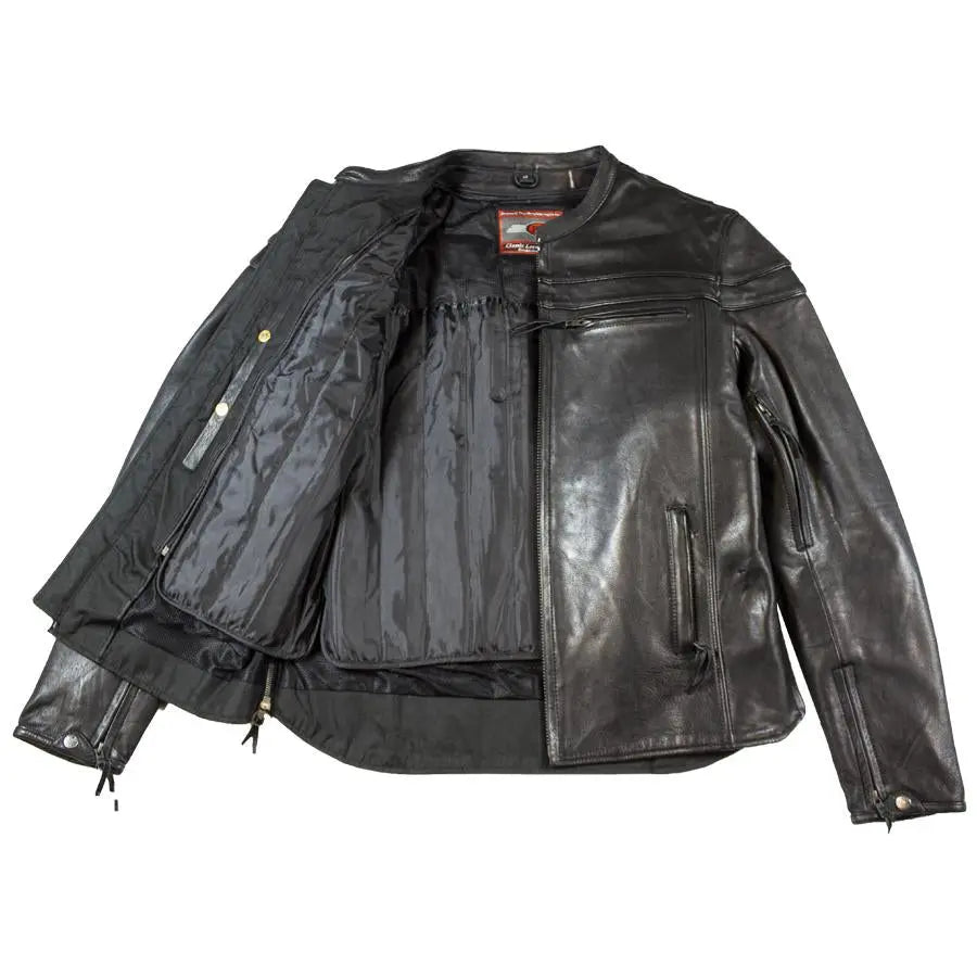 Open Road Men's Maverick Leather Motorcycle Jacket - Boutique of Leathers/Open Road