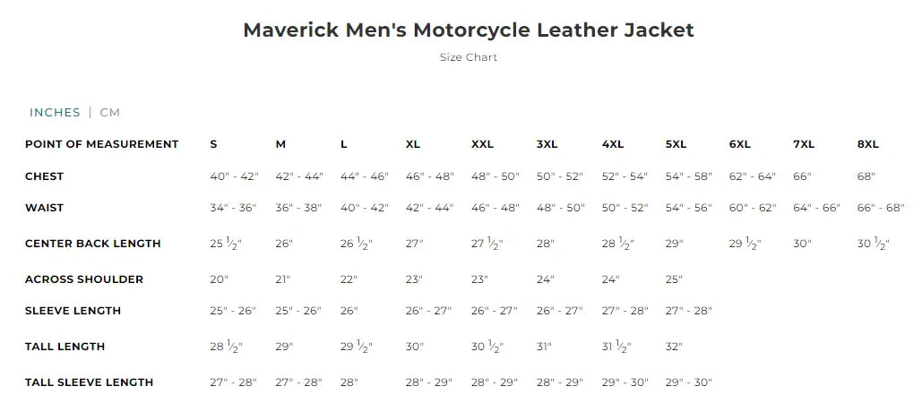 Open Road Men's Maverick Leather Motorcycle Jacket Men's Motorcycle Jackets Boutique of Leathers/Open Road