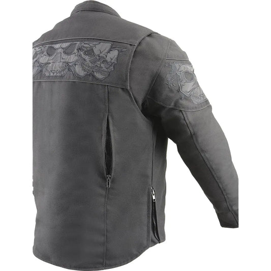 Open Road Men's Reflective Skull Cordura Motorcycle Jacket Men's Motorcycle Jackets Boutique of Leathers/Open Road
