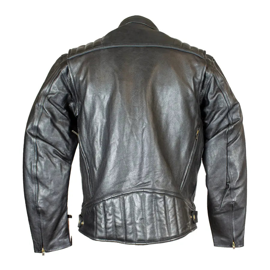 Open Road Men's Ribbed Padding Leather Motorcycle Jacket - Boutique of Leathers/Open Road