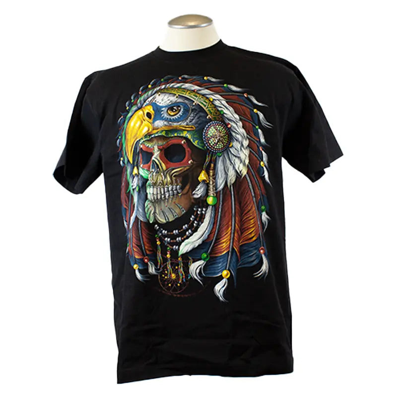 BOL/Open Road Men's Skull Glow In The Dark T-Shirt Men's Shirts & Tees Boutique of Leathers/Open Road